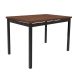 Mesa de Jantar Retangular Riviera Preta e Castanho 120 cm