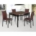 Mesa de Jantar Retangular Riviera Preta e Castanho 120 cm