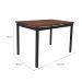 Mesa de Jantar Retangular Riviera Preta e Castanho 120 cm