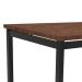 Mesa de Jantar Retangular Riviera Preta e Castanho 120 cm