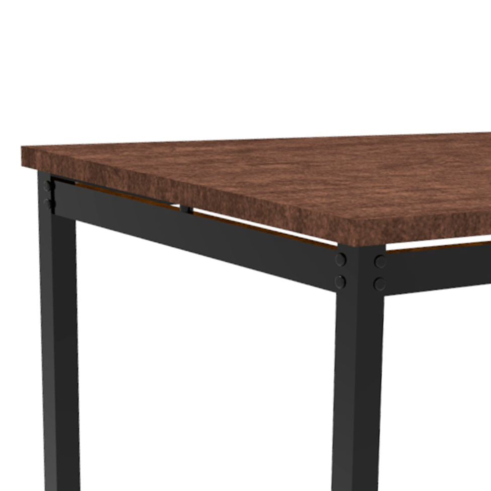 Mesa de Jantar Retangular Riviera Preta e Castanho 120 cm