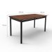 Mesa de Jantar Retangular Riviera Preta e Castanho 160 cm