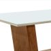Mesa de Jantar Retangular com Tampo de Vidro Viena Off White e Canela Rústico 120 cm