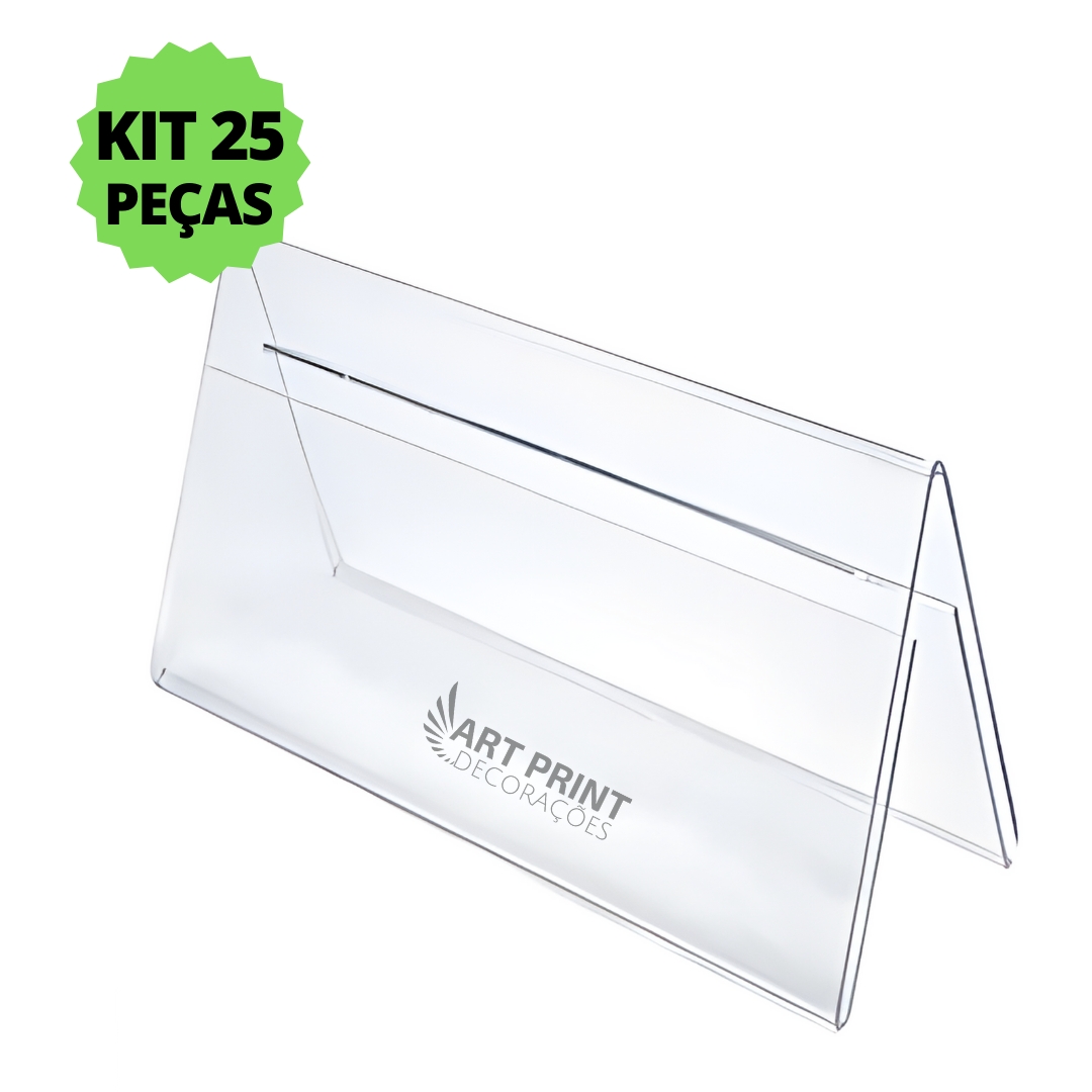 25 Prisma de Mesa Balcão Buffet Display Expositor PS Cristal