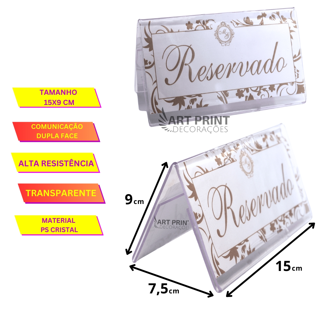 3 Prisma de Mesa Balcão Buffet Display Expositor PS Cristal