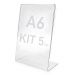 5 Displays L Expositor Pix Qr Code 10x15 cm Ps Acrílico Kit