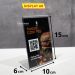 5 Displays L Expositor Pix Qr Code 10x15 cm Ps Acrílico Kit