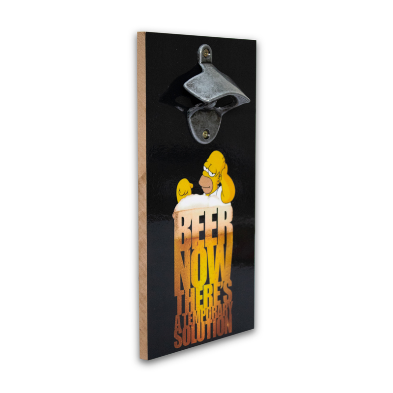 Abridor Garrafas Parede Simpson Duff Mdf Com Imã 25x13 Cm