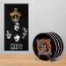 Abridor de Garrafa Rock KISS + Kit 4 Porta Copos Com Suporte