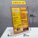 Display Expositor A4 Em L Ps Cristal Acrílico Balcão 15 Pçs