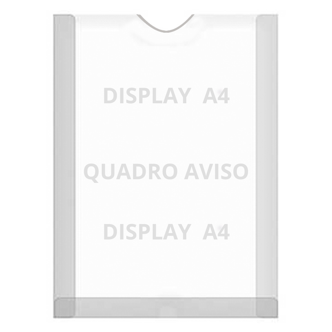 Display Parede Folha A4 Petg Cristal Quadro Aviso Kit 65 pçs