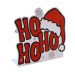 Display de Mesa Enfeite Natal Ho Ho Ho Decorativo 24x15 cm