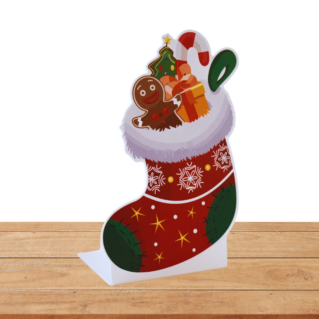 Display de Mesa Natal Bota Enfeite Decorativo 24x15 cm