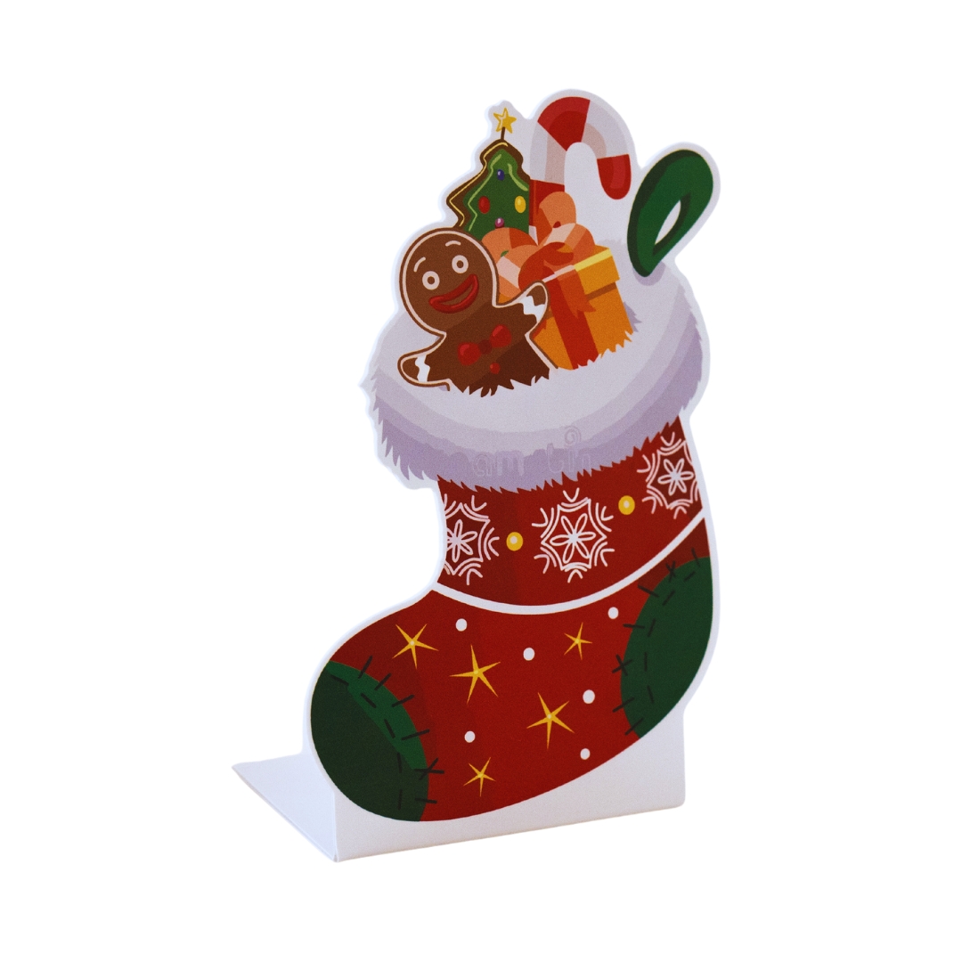 Display de Mesa Natal Bota Enfeite Decorativo 24x15 cm