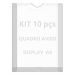 Displays Parede Folha A4 Petg Cristal Quadro Aviso Kit 10 pçs