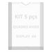 Displays Parede Folha A4 Petg Cristal Quadro Aviso Kit 5 pçs