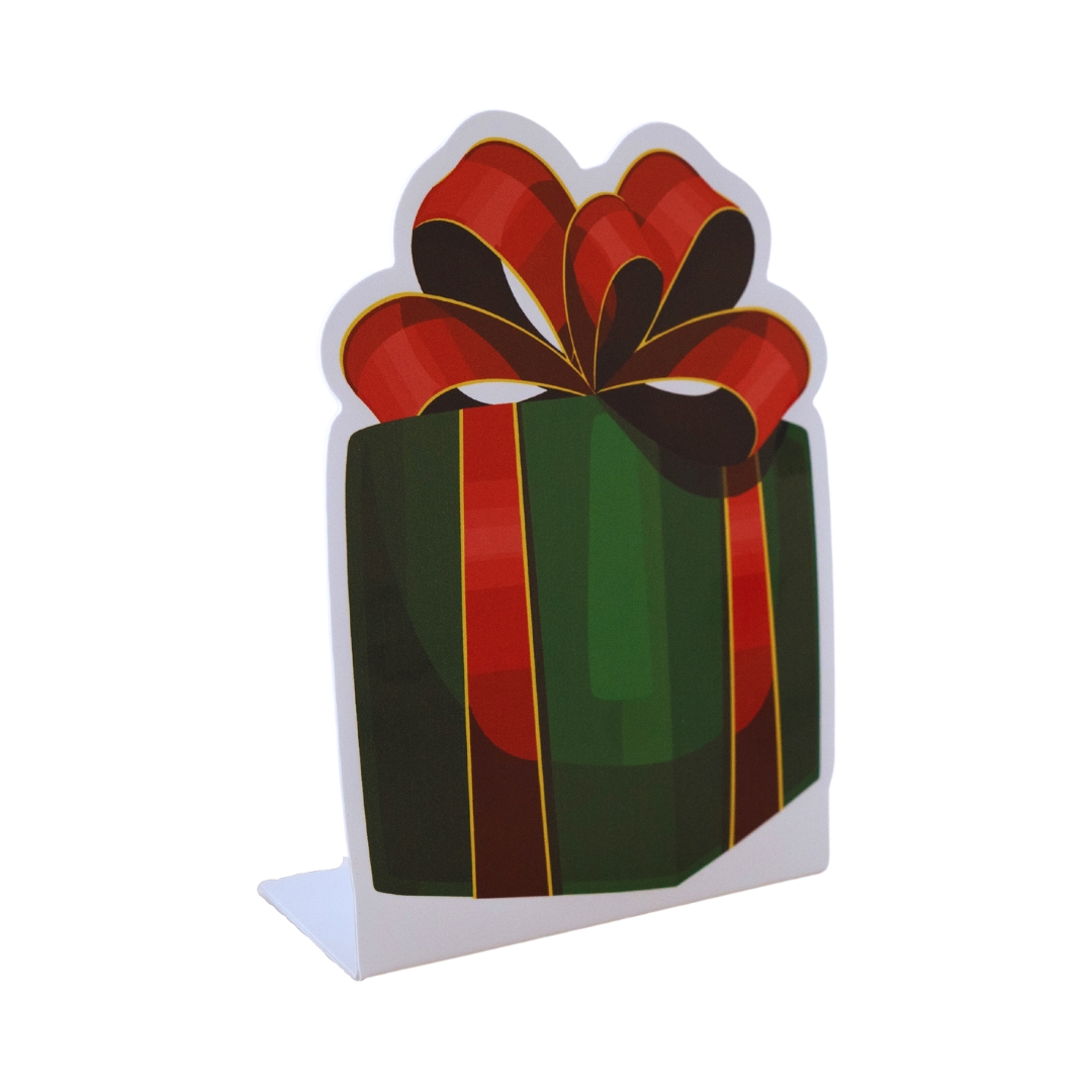 Enfeita Natal Display de Mesa Papai Noel Presente 24x15 cm