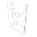 Kit 10 Displays Porta Folha Prontuário Parede A4 Acrílico Ps