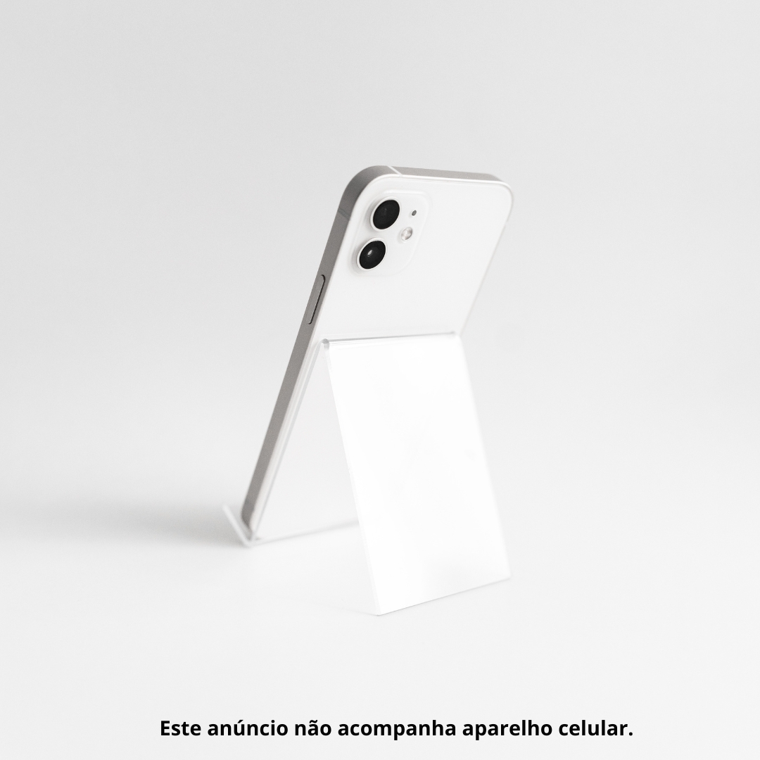Kit 10 Suporte Celular Expositor de mesa Acrílico PS Cristal