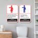 Kit 2 Placas de Sinalização Regras Banheiro Wc 20x13 cm