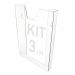 Kit 3 Displays Porta Folha Prontuário Parede A4 Acrílico Ps