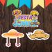Kit 3 Placas Festa Junina Chapu Caipira Menina Menino