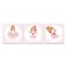 Kit 3 Quadros Bailarinas Crianças Infantil Quarto Menina Mdf