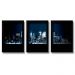 Kit 3 Quadros Decorativos Mosaico Cidade Nova York