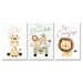Kit 3 Quadros Safari Infantil Frases Quarto Criança Placas