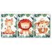 Kit 3 Quadros Safari Infantil Quarto Criança Placas MDF