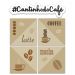 Kit 5 Placas Decorativas Cantinho do Café Cozinha Coffee