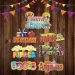 Kit 7 Placas Festa Junina Bebidas Caixa Pipoca Doces Jogos