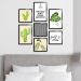 Kit 7 Quadros Decorativos Frases e Flores