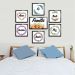 Kit 7 Quadros Decorativos Palavras Família Paz Amor