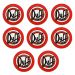 Kit 8 Bolachas Porta Copos Em Plástico Duff Com Suporte