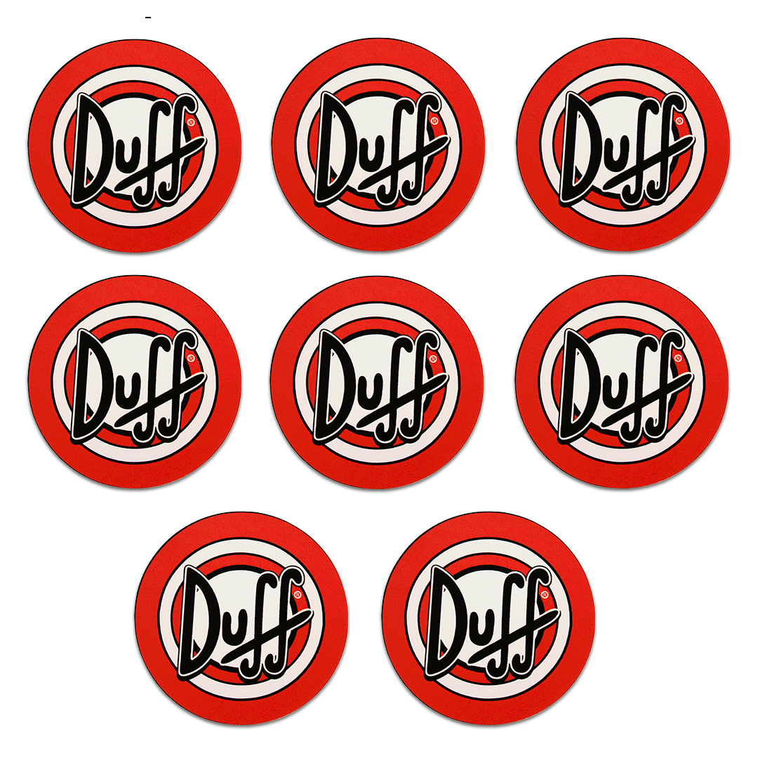 Kit 8 Bolachas Porta Copos Em Plástico Duff Com Suporte