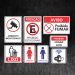 Kit 8 Placas De Sinalização Indicativos Avisos Atenção