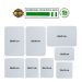 Kit 8 Placas De Sinalização Indicativos Avisos Atenção