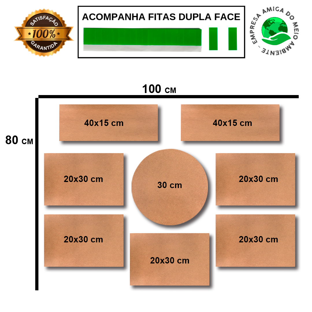 Kit 8 Placas Decorativas Jogos e Frases Mdf