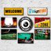 Kit 8 Placas Decorativas Jogos e Frases Mdf