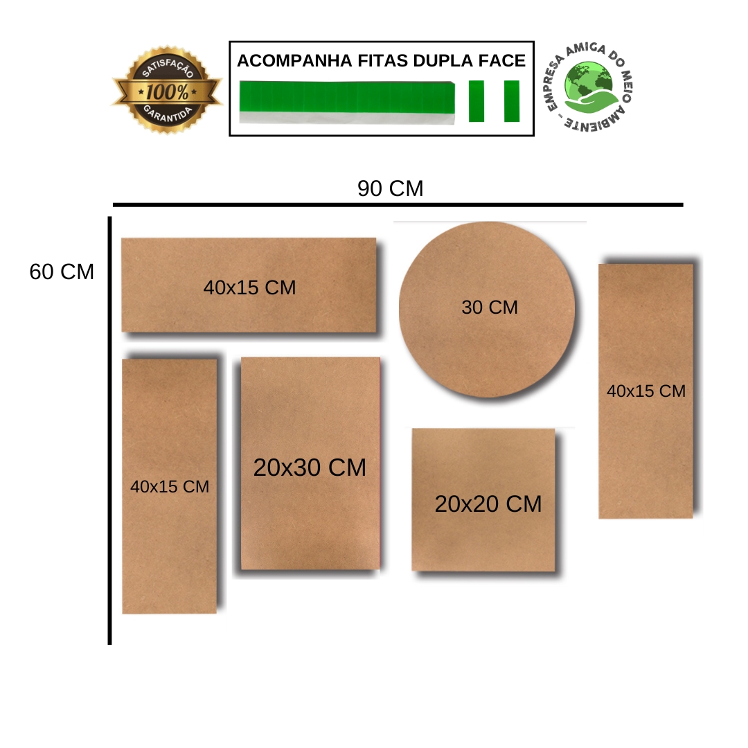Kit Decoração Halloween Dia das Bruxas 6 Placas Decorativas