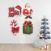 Kit Natal 4 Placas Decorativas Enfeite Presente Papai Noel