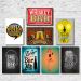 Kit Placas Decorativas Bar Drinks Vintage Mdf - 8 Placas