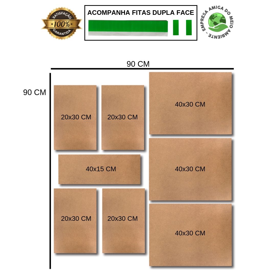 Kit Placas Decorativas Carro Vintage Mdf - 8 Placas