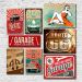 Kit Placas Decorativas Carro Vintage Mdf - 8 Placas