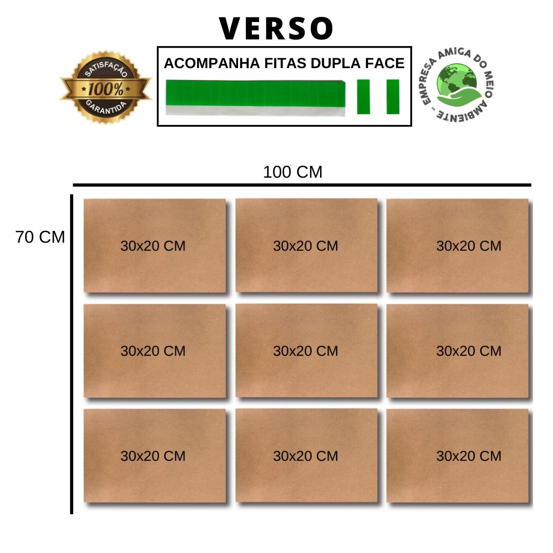 Kit Placas Decorativas Cozinha Mdf - 9 Placas