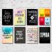 Kit Placas Decorativas Frases Mdf - 8 Placas