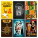 Kit Placas Quadros Decoratios Frases Bebidas 6 pçs 20x30 cm