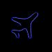 Painel Neon Led Avião Viagem de Mesa Decoração Acrílico