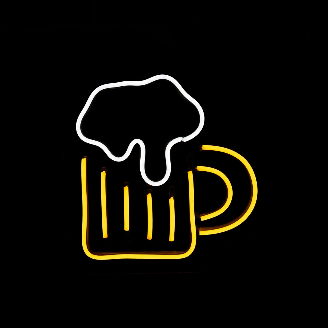 Painel Neon Led Cerveja Bebida de Mesa Decoração Acrílico